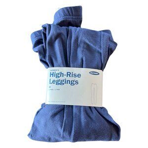 Old Navy | High Waisted | Navy Blue | Lattice Hem | Ankle Leggings | NWT